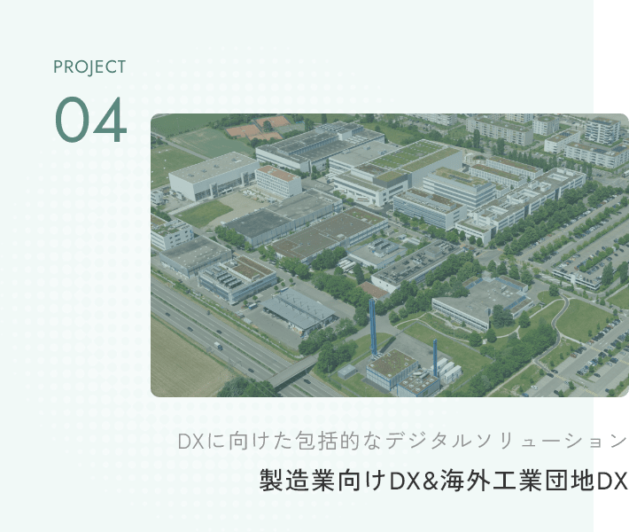 DXに向けた包括的なデジタルソリューション 製造業向けDX&海外工業団地DX 詳細はこちら